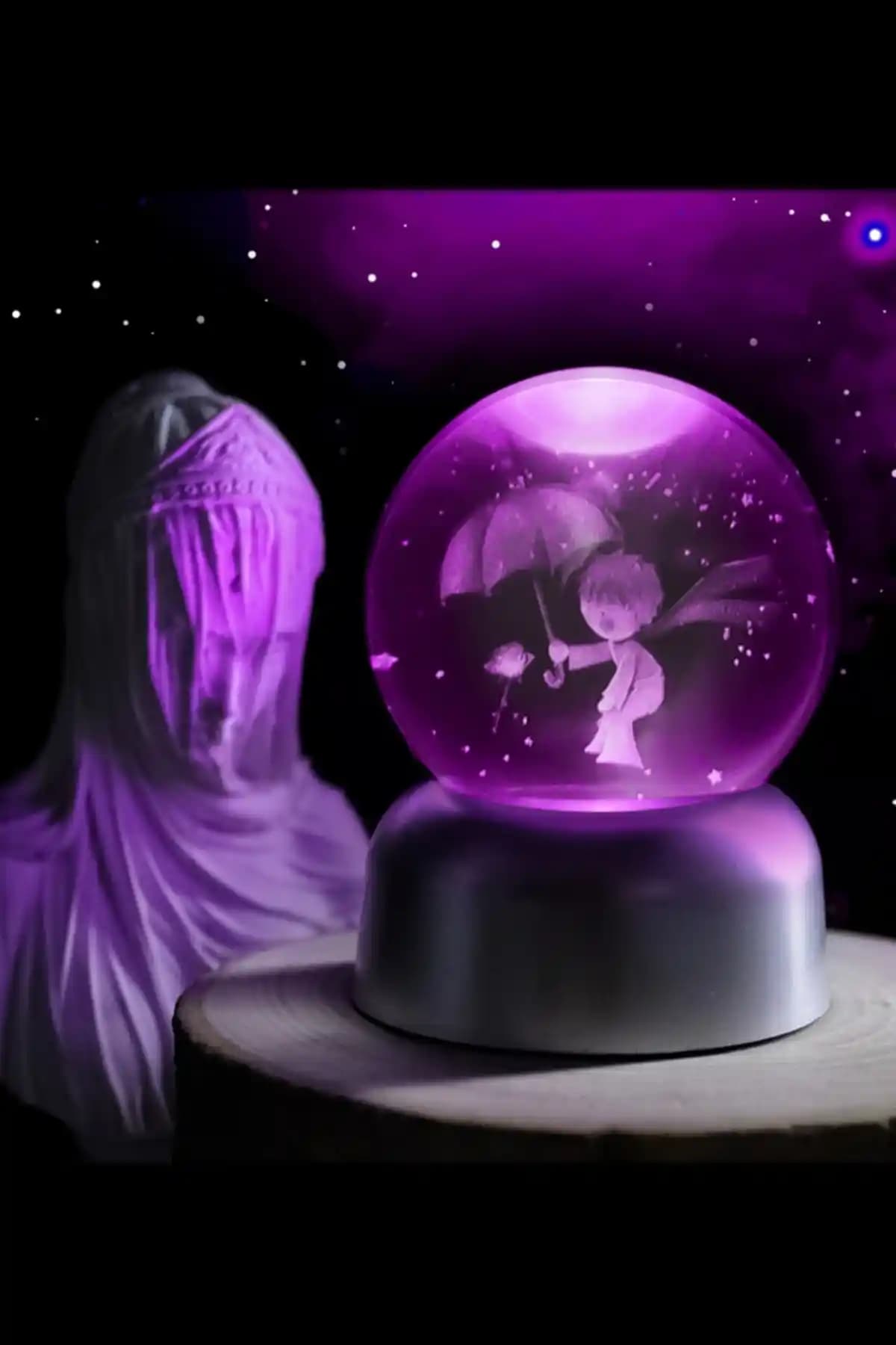 Küçük Prens Işıklı Kristal Cam Küre: Estetik ve Fonksiyonelliğin Buluşması