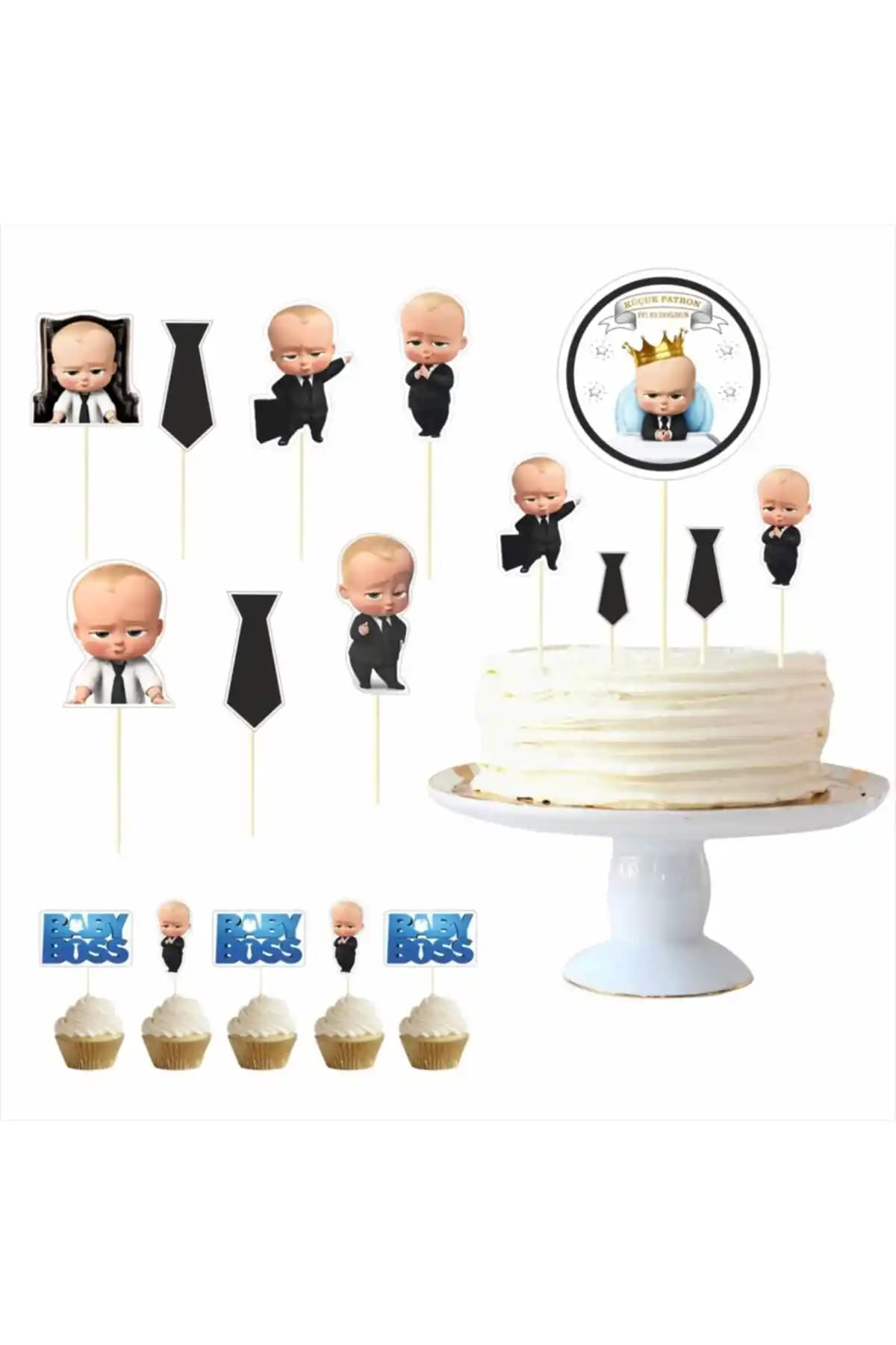 SİYAH PARTİ EVİ Patron Bebek Doğum Günü Pasta Süsü Kürdan Takımı Detaylı Tanıtım ve Kullanım İpuçları
