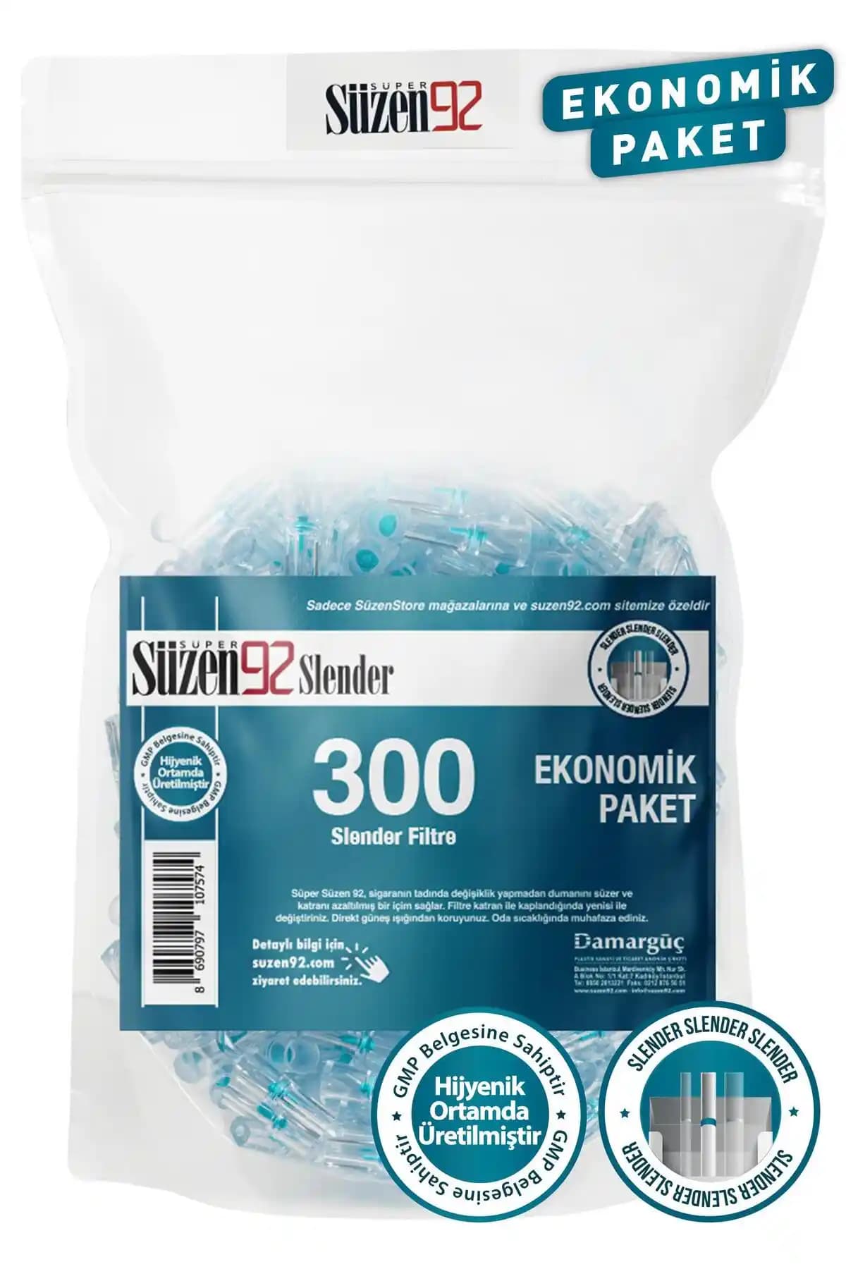 Süzen92 Sigara Ağızlığı Filtresi Slender 300'lü Ekonomik Paket Ürün İncelemesi ve Özellikleri