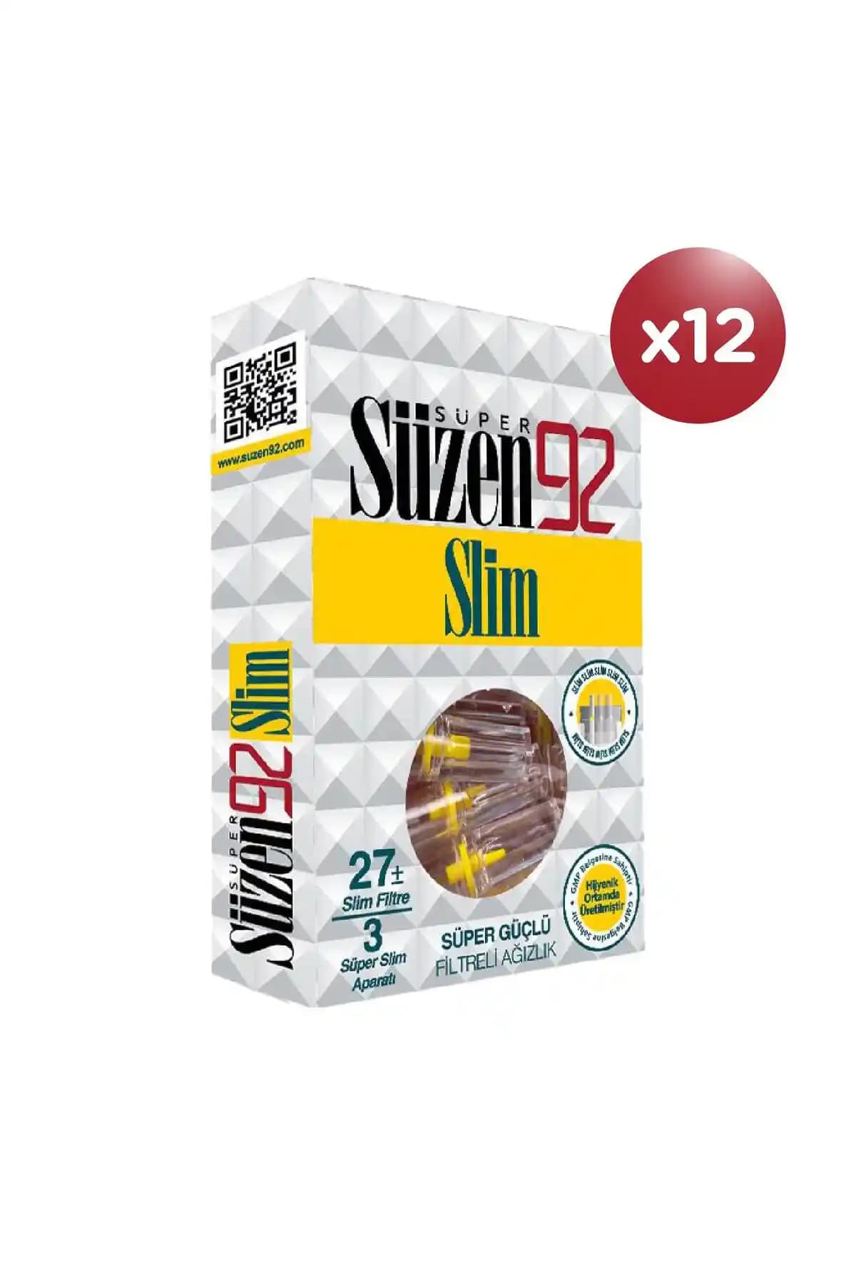 Süzen92 Sigara Ağızlığı Filtresi Slim 27x12 Bundle Kalite ve Hijyen Sunar
