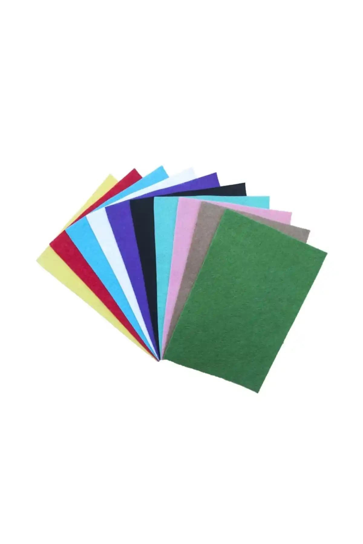 Toptankece 10 Adet İnce Keçe Paketi Karışık Renkler Yüksek Kalite ve Çok Amaçlı Kullanım