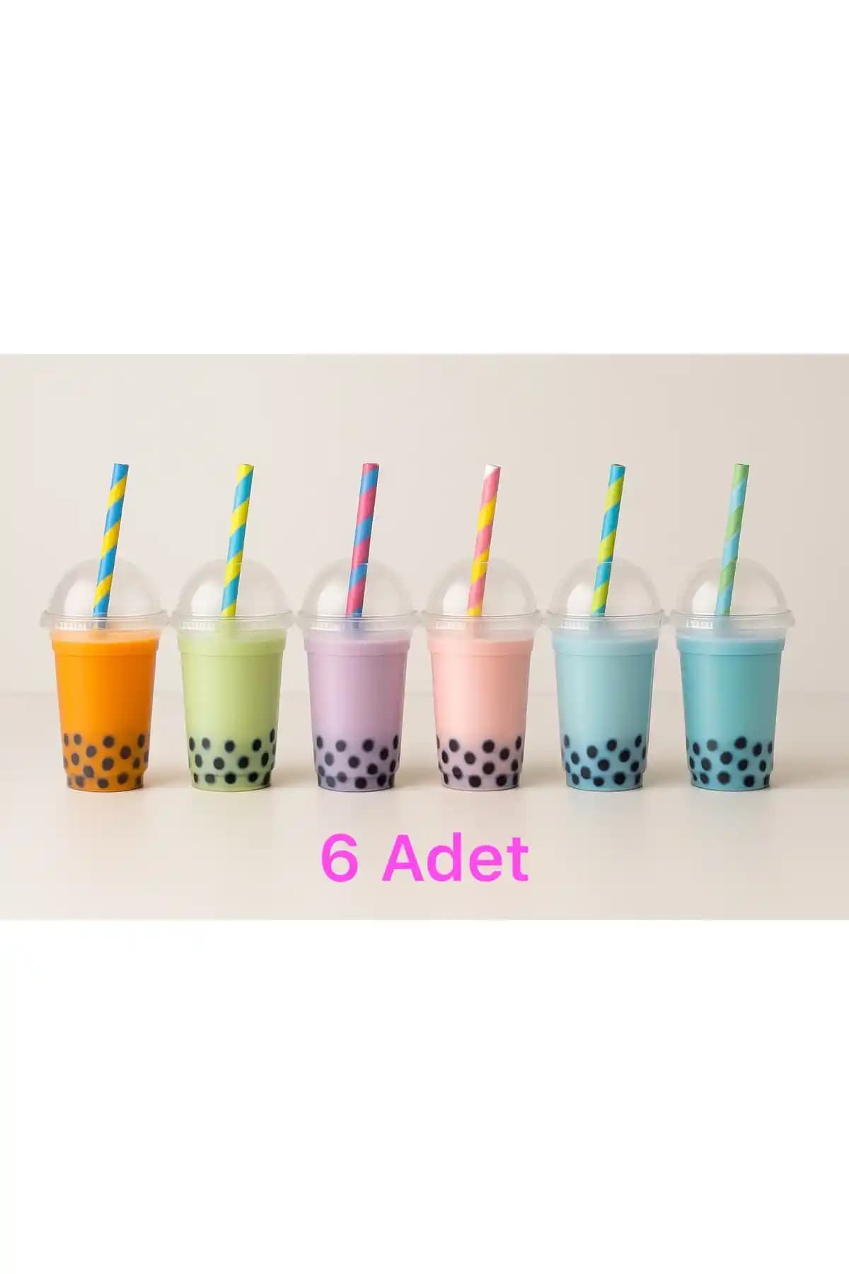 Vitapac 400 cc Plastik Kapaklı Bubble Tea ve İçecek Bardakları Türkiye Üretimi