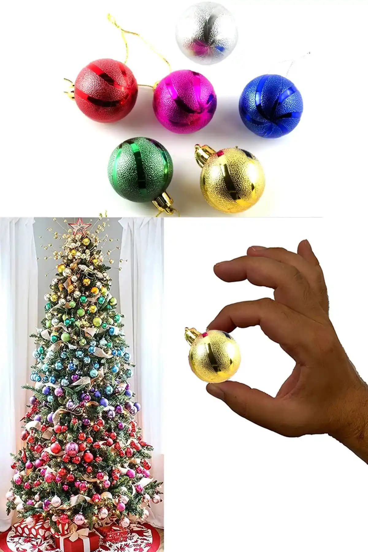 Yılbaşı ve Özel Kutlamalar İçin Renkli Parlak Top Süsleri Dekorasyon Önerileri