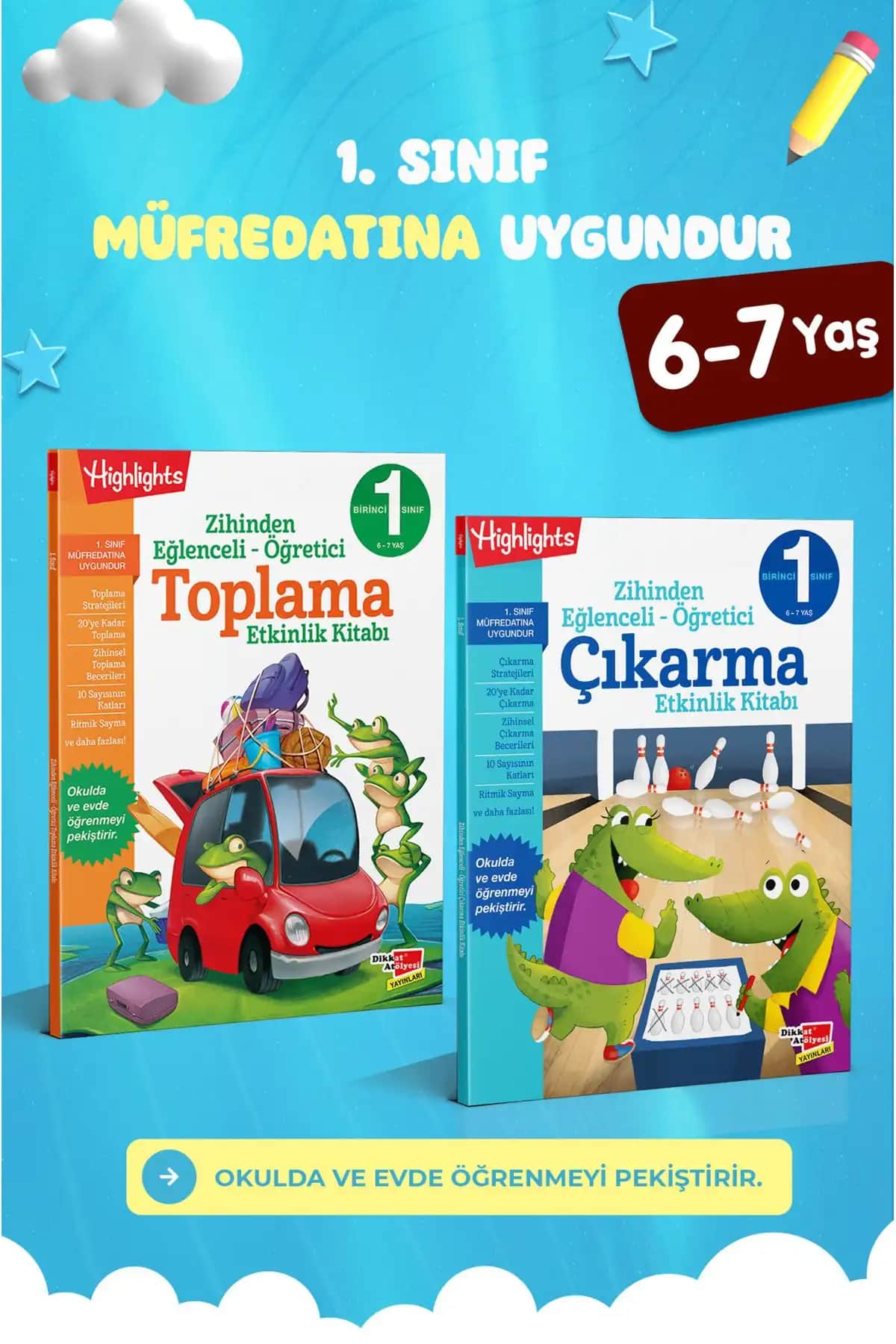 1. Sınıf Öğrencileri İçin Matematik ve Yaz Tatili Eğitim Kitleri Karşılaştırması