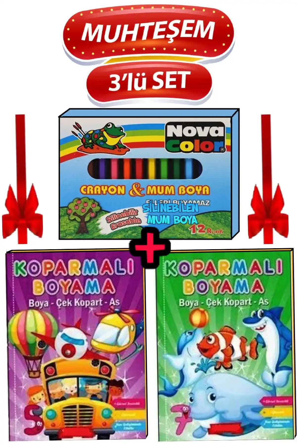 Ata Yayıncılık Boyama Kitabı ve Silinebilir Pastel Boya Karşılaştırması