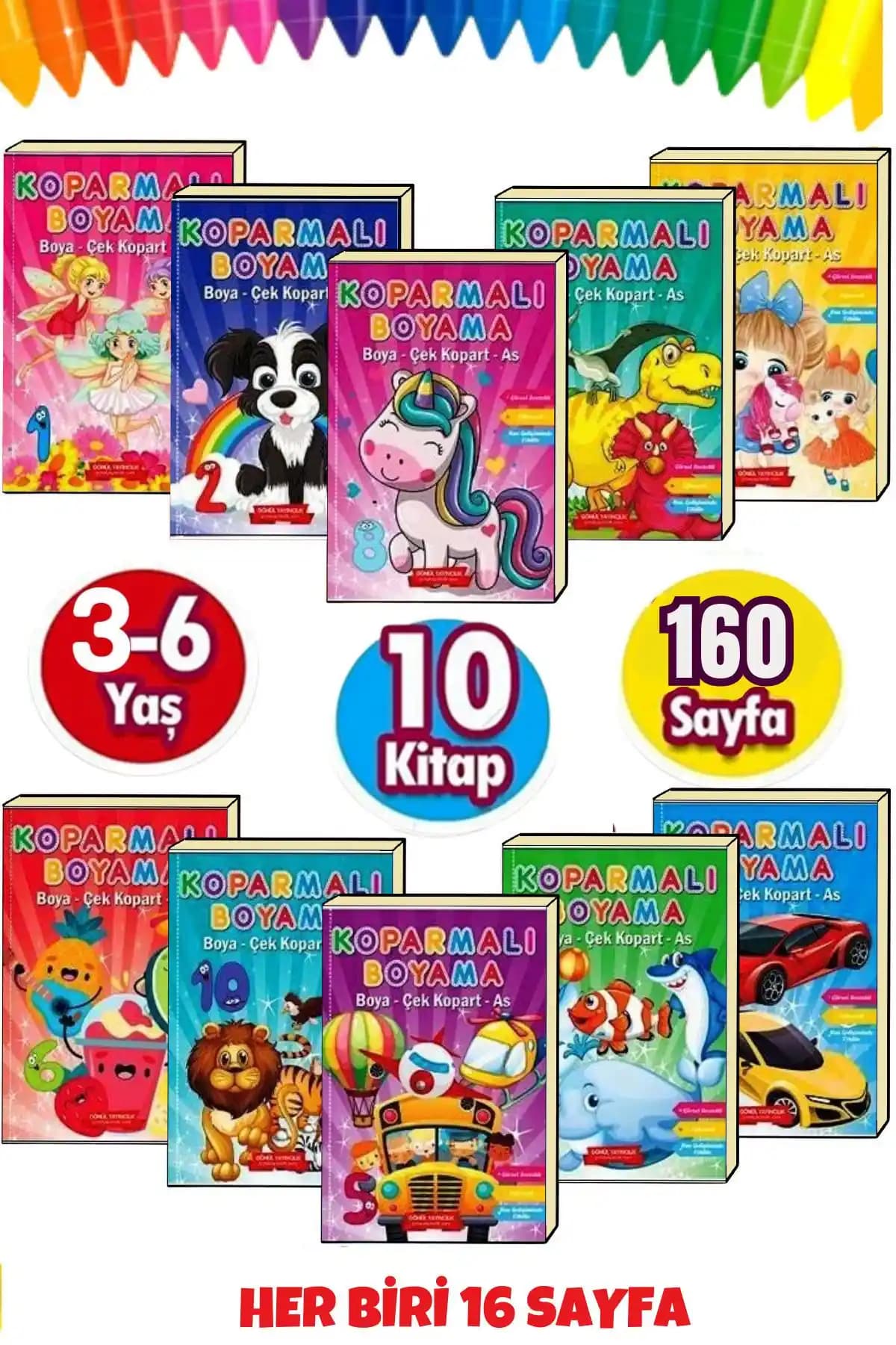 Gönül Yayıncılık ve Harika Kitap'ın Boyama Kitapları Setleri Karşılaştırması