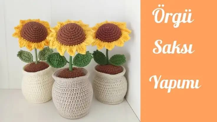 Gül Örgü Saksı Çiçek Modelleriyle Dekorasyonunuzu Yenileyin ve Sıcaklık Katın