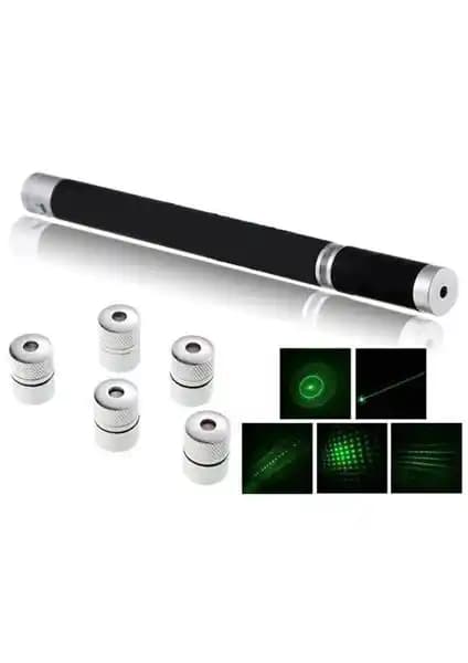 Autocsi CSI 100Mw 5 Başlıklı Yeşil Lazer Pointer: Çok Yönlü Güçlü ve Dayanıklı Tasarım
