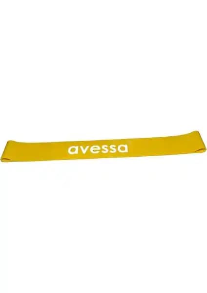 Avessa Latex Aerobik Band 1 Mm İnce Sarı - Hafif ve Dayanıklı Direnç Bandı for Fitness