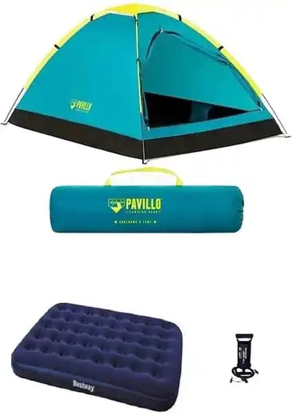 Bestway Çok Yönlü Kamp Seti: Kamp Çadırı ve Çift Kişilik Şişme Yatak ile Konforlu Doğa Deneyimi