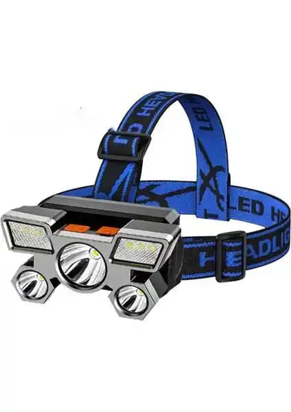 Daily Link 5LED Dahili Pil USB Şarj Edilebilir Hafif Kafa Feneri Outdoor ve Kamp Kullanımı