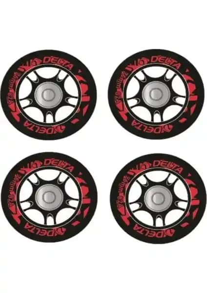 Delta 76 mm Silikonlu Rulmanlı Paten Tekerlekleri Seti Yüksek Performans ve Dayanıklılık İçin