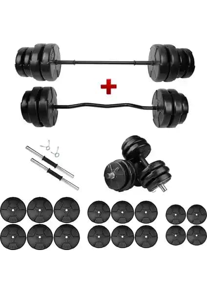E-Life 108 kg Z Bar Dambıl ve Halter Seti ile Güçlü ve Dayanıklı Antrenmanlar