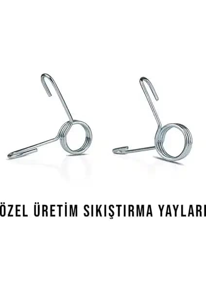 Ecgspor 2 Adet Kıskaçlı Çelik Plaka Sıkıştırma Yayı Spor ve Ağırlık Setleri İçin Güvenli Çözüm