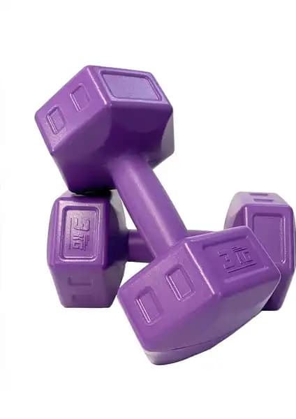 Ecgspor Mor Dambıl Seti 3 Kg dayanıklı ve şık tasarımlı egzersiz ekipmanı