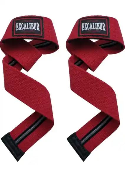 Excalibur Lifting Straps Çift Kırmızı Ağırlık Kayışı Performans ve Konfor İçin Uygun Bir Spor Ekipmanı