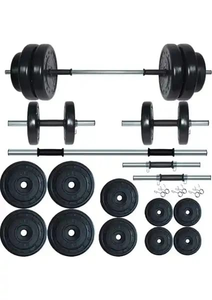 Fitset 65 kg Kombo Halter ve Dambıl Seti: Dayanıklı ve Çok Yönlü Fitness Çözümü