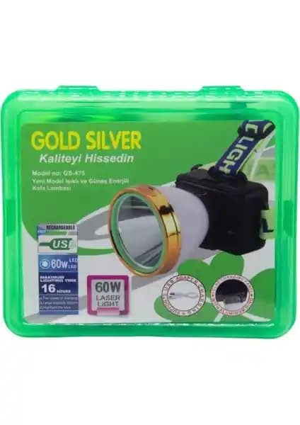 Gold Silver GS-475 60W Güneş Enerjili Kafa Lambası Dayanıklı ve Çok Modlu Tasarımıyla Öne Çıkar