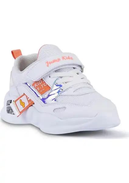 Jump Beyaz Kız Çocuk Spor Ayakkabısı 24936 Hafif ve Konforlu Günlük Kullanım İçin