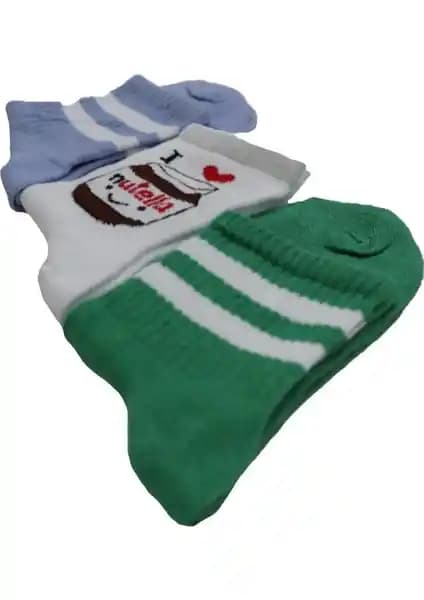 Kapar Yakamoz 3'lü Kolej Çorap Seti Unisex Spor ve Günlük Kullanım İçin Modern Tasarım