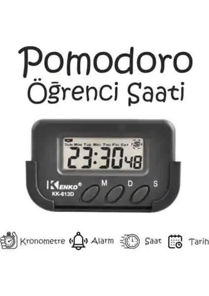 Kenko Pilli Kronometre ve Alarmlı Mini Dijital Masa Saati: Çok Fonksiyonlu Pratik Zaman Ölçüm Cihazı