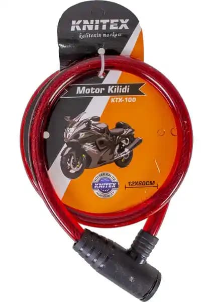 Knitex Bisiklet Kilidi KTX100 Güçlü ve Dayanıklı Güvenlik Çözümü 12x80cm