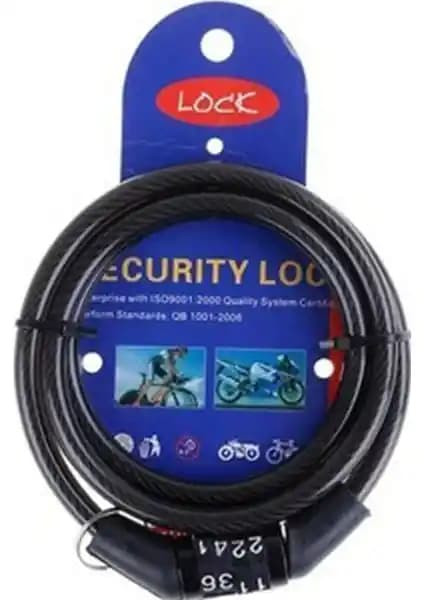 Mobee Lock 12X1200 mm Şifreli Bisiklet ve Motosiklet Kilidi Güvenlik Çözümü