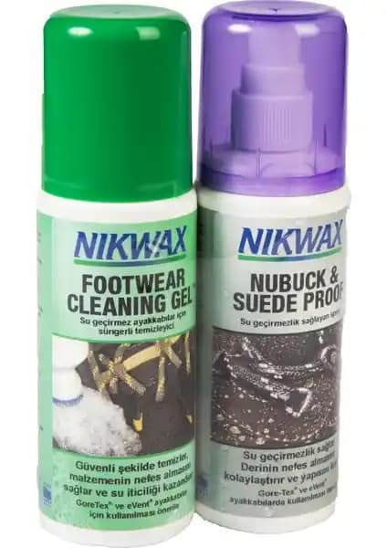 Nikwax Nubuck ve Süet Ayakkabı Koruma ile Temizlik Çözüm Seti