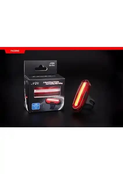 NQY USB Şarjlı Mavi-Kırmızı Çakarlı Bisiklet Stop Lambası Güvenlik İçin Uygun