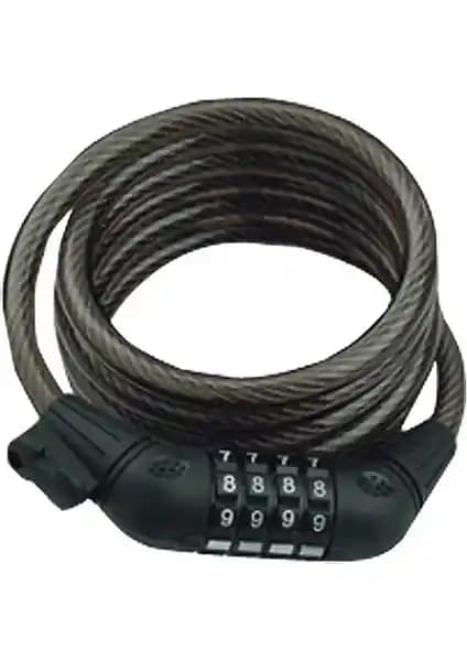 Plus Şifreli Uzun Siyah Kilit 12mm Güçlü ve Güvenli Koruma Sağlar