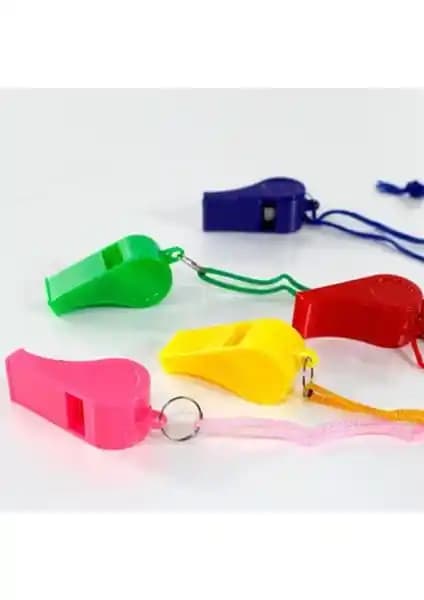Rönesans Parti Plastik Renkli 5'li Düdük: Çocuklar ve Yetişkinler İçin Eğlenceli Parti Malzemesi