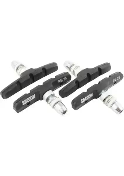 Saccon PM-25 V-Fren Ön-Arka Set Bisiklet Fren Pabucu Güçlü ve Güvenilir Frenleme Deneyimi