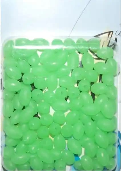 Sasa Fosforlu Oval Yu<muş>ak Boncuk 100 Lü Paket 5x8 mm Estetik ve Işıltılı Tasarım Malzemesi