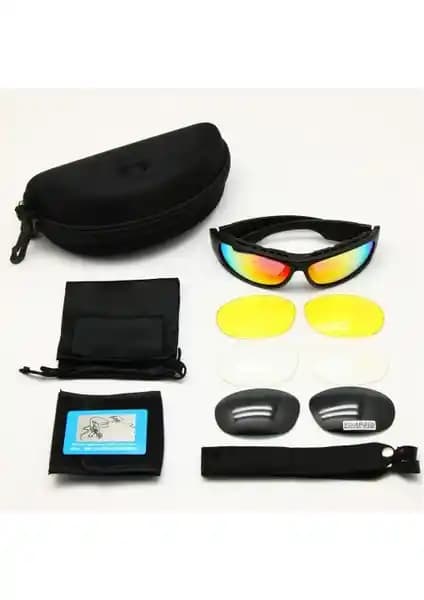 Schulzz Daisy USA C6 Çok Fonksiyonlu Polarize ve Değiştirilebilir Lensli Gözlük Seti
