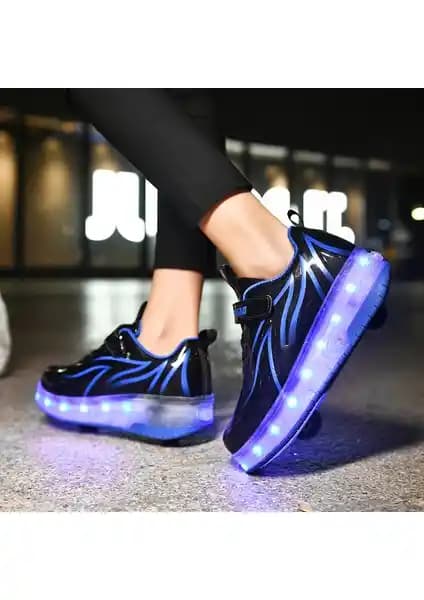 SITONG 4 Tekerlekli USB Şarjlı LED Işıklı Paten Ayakkabı: Modern ve Eğlenceli Tasarım