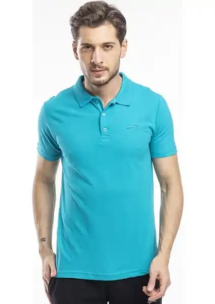 Slazenger SOHO Erkek Koyu Mavi Pamuklu Tişört Günlük ve Spor Kullanımına Uygun
