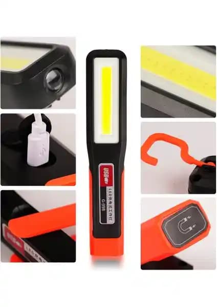 Tarez G-998 Mıknatıslı Tamirci El Feneri: Dayanıklı ve Çok Yönlü Işık Kaynağı