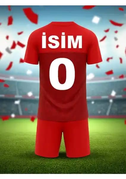 Türkiye Milli Takım Çocuk Forması Yazdırmalı Kişiselleştirilebilir Spor Giyim Ürünü