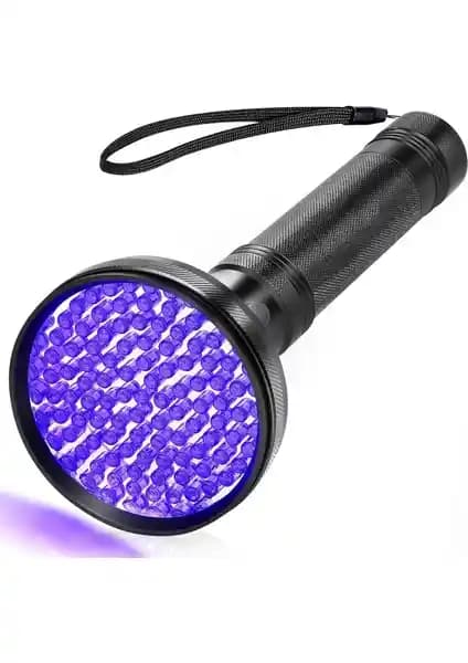 Valkyrie 100 LED 395NM Mor Işık UV El Feneri Güçlü ve Çok Yönlü Profesyonel Aydınlatma