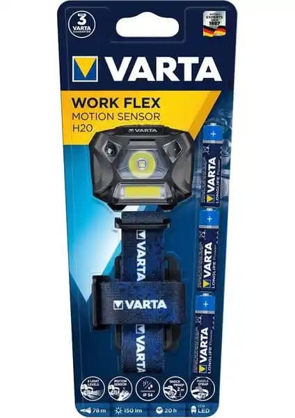 Varta 18648 Work Flex Motion Sensor Kafa Feneri: Dayanıklı ve Hassas Aydınlatma Çözümü