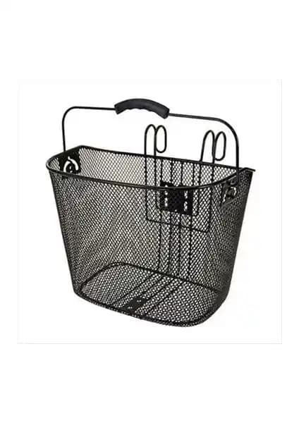 Wetto Bisiklet Taşımalı Demir Siyah Ön Sepet: Dayanıklı ve Şık Ulaşım Aksesuarı