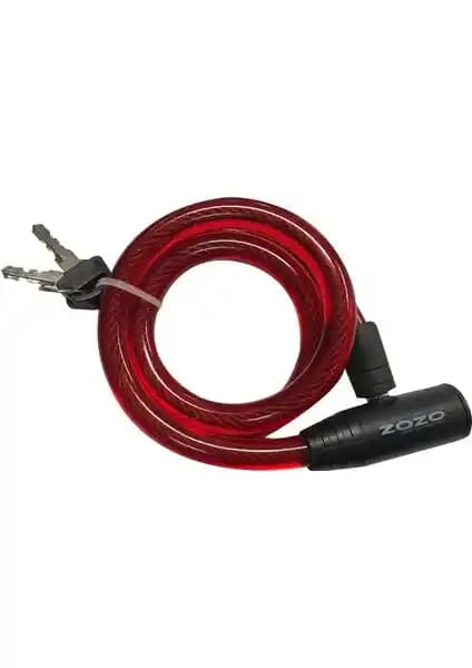 Zozo 12X800 mm Anahtarlı Bisiklet Kilidi Güçlü ve Estetik Koruma Çözümü