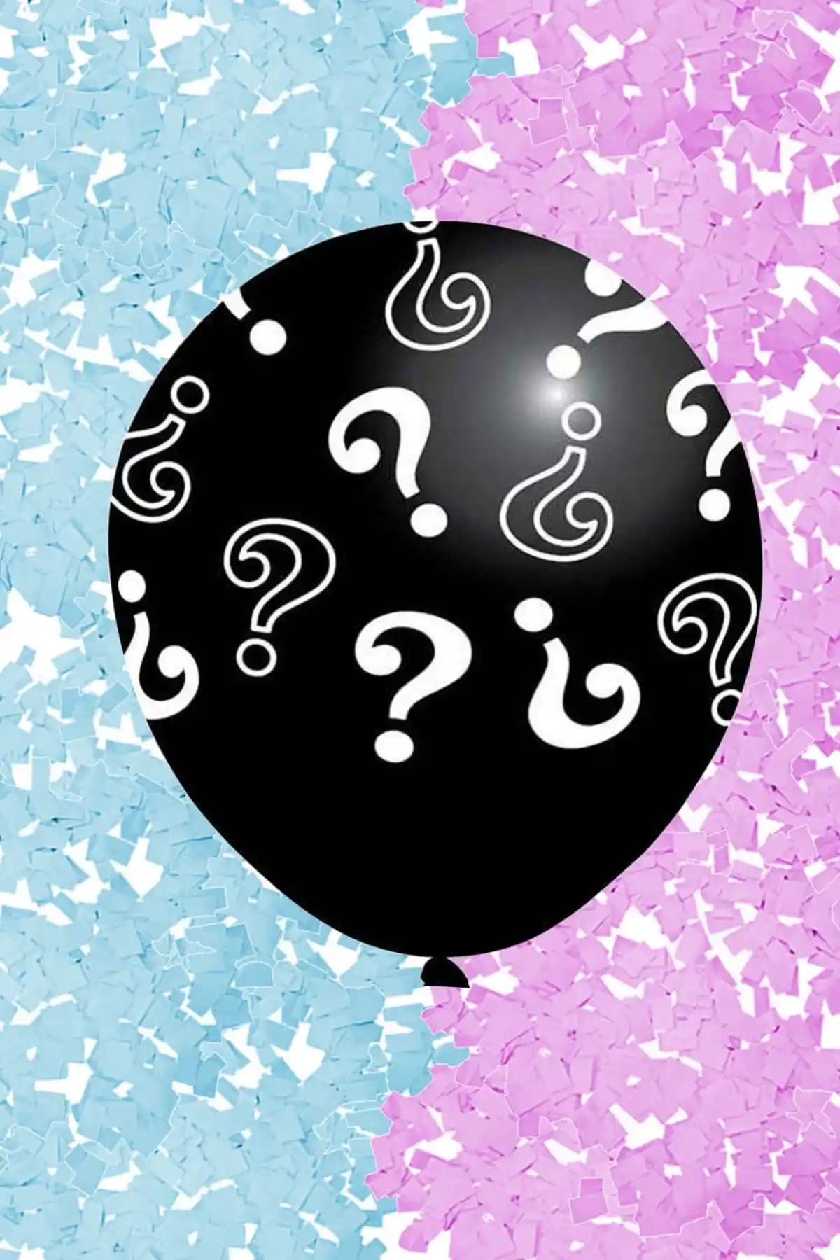 Cinsiyet Belirleme Balonları Karşılaştırması: Siyah Soru İşaretli ve SURPRISE PARTY BALONları