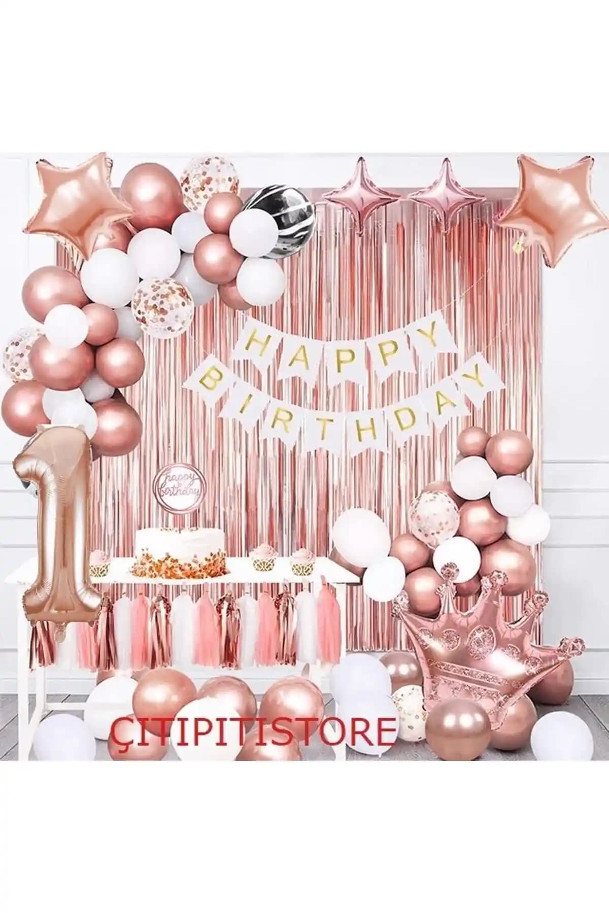 Düvenci Ticaret ve Parti Dolabı Rose Gold Pembe Balon Setleri Karşılaştırması
