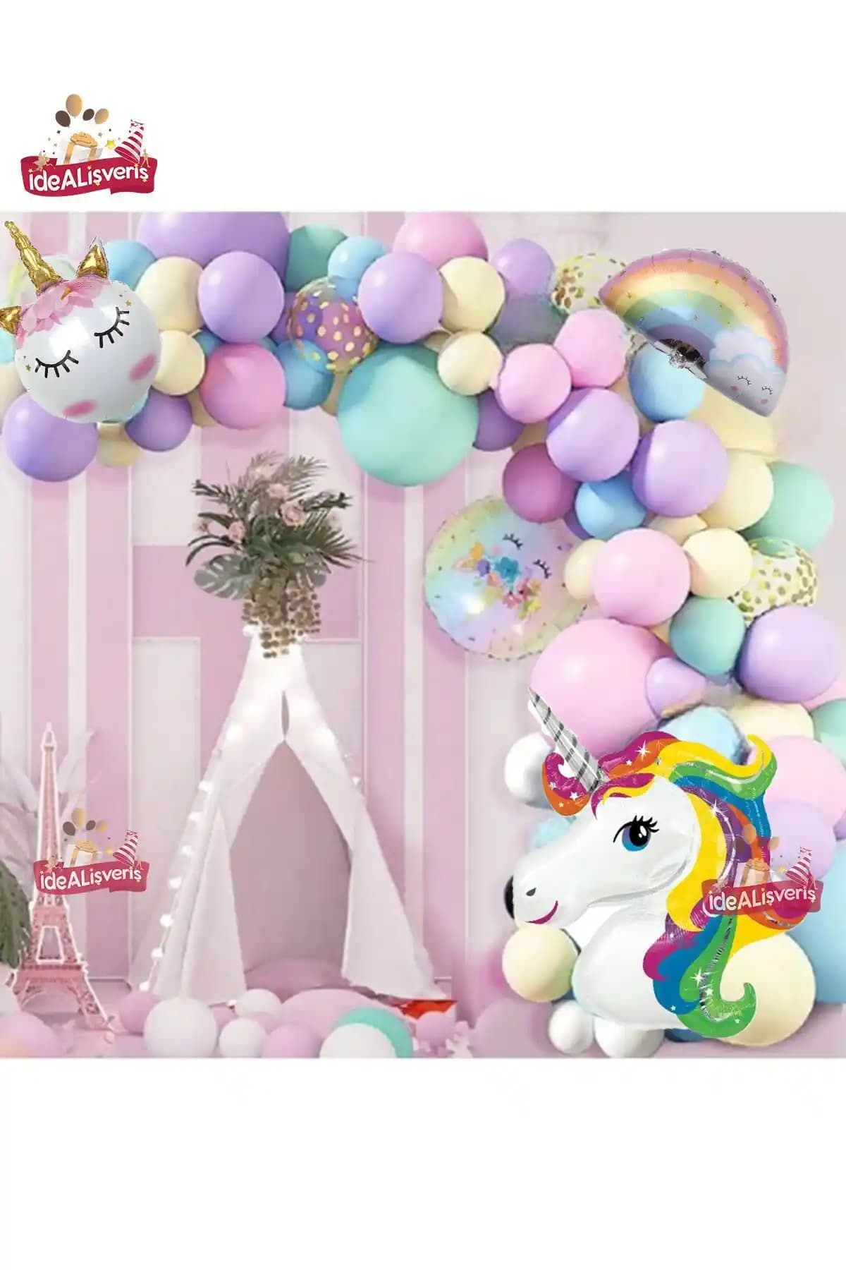 Gökkuşağı ve Unicorn Temalı Doğum Günü Parti Setleri Karşılaştırması