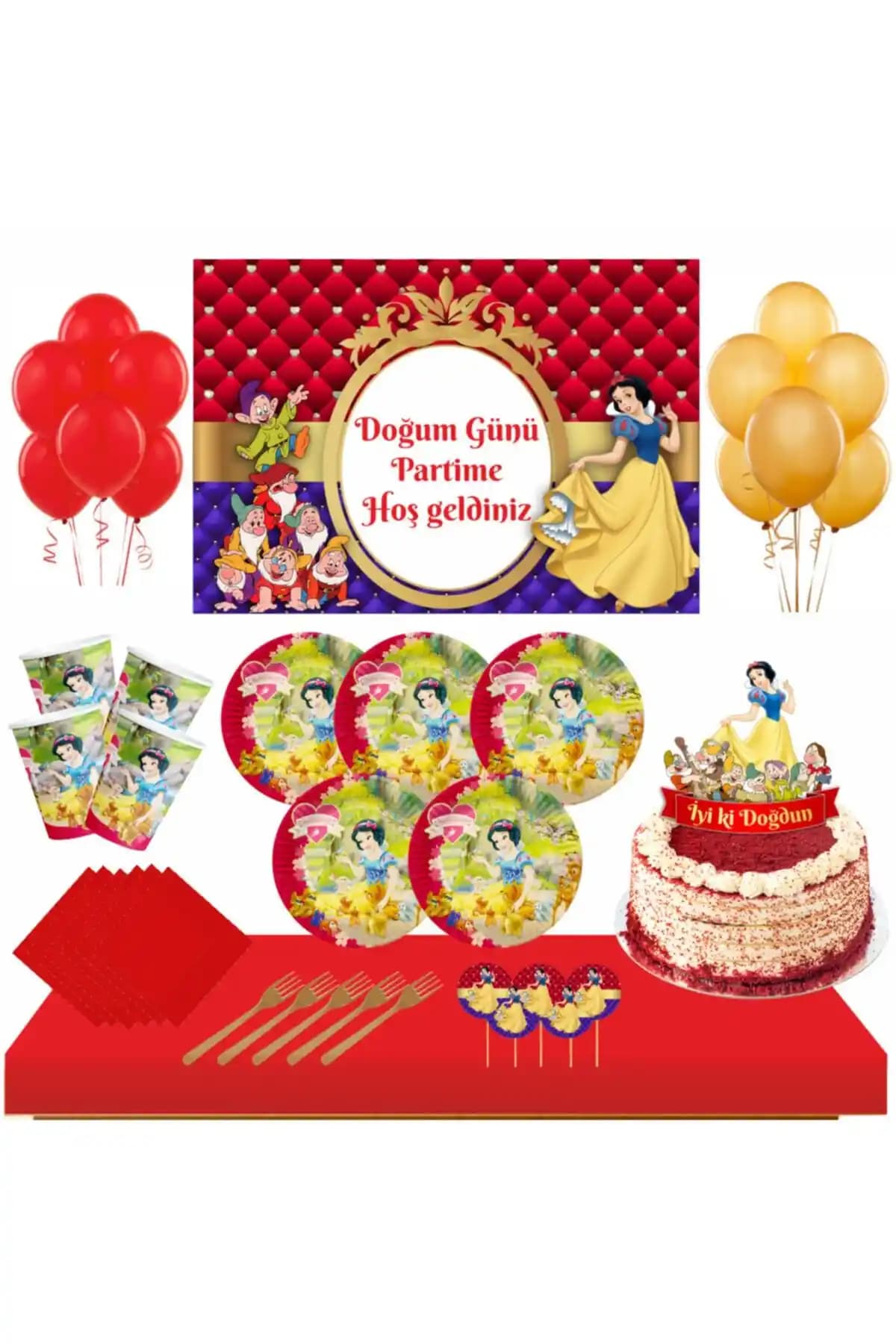 Masal Şekerleme Pamuk Prenses Doğum Günü Setleri Karşılaştırması 8 ve 16 Kişilik seçenekler