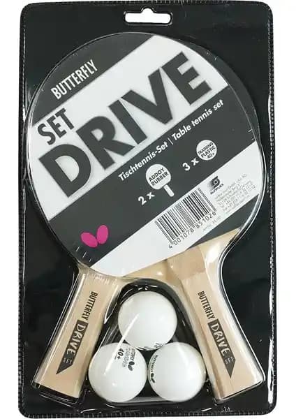 Butterfly 85102 Drive TT 2 Raket ve Top Seti ile Masa Tenisi Deneyiminizi Geliştirin