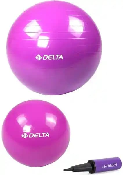 Delta 55 cm Pilates Topu Mini Denge Topu ve Pompası Seti Sağlıklı Yaşam ve Fitness İçin