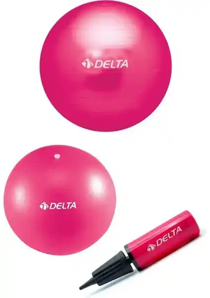 Delta 75 cm Pilates Topu Mini Denge Topu ve Pompa Seti Sağlıklı Yaşam İçin Uygun