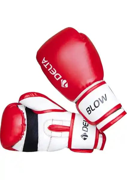 Delta Blow Dura-Strong Kırmızı-Beyaz Boks Eldiveni Dayanıklılık ve Konfor Sunar